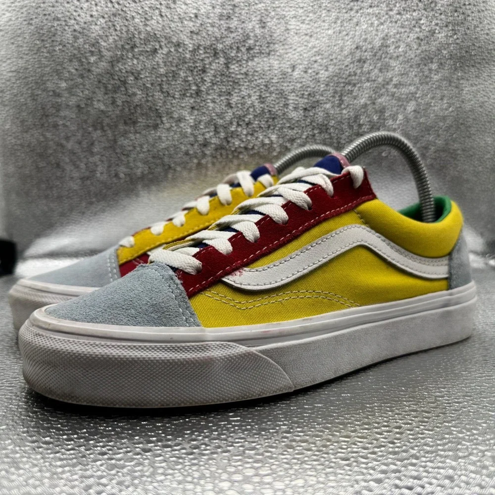 Size 7 Vans Old Skool Sneakers Womens Multi Color Excellent Colorblock Suede